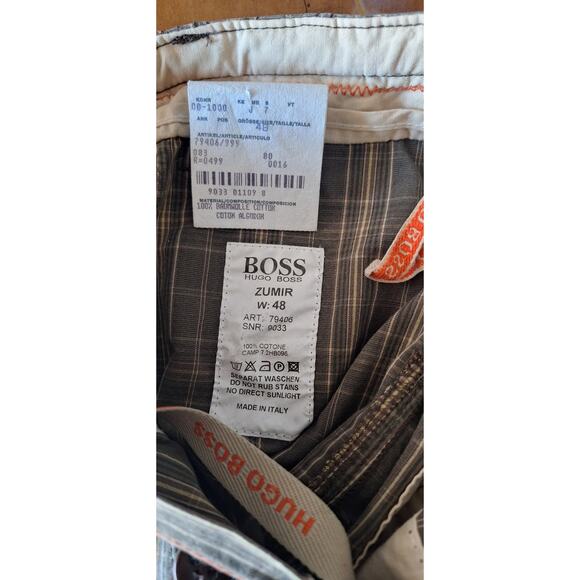 Hugo Boss 100% Baumwolle Cotton Pants- Mint- Men's M- Medium Brown - Picture 7 of 7